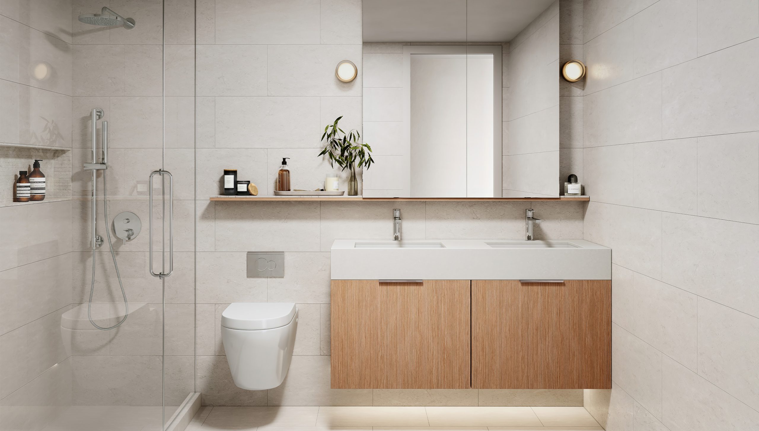 Vancouver Oakridge Ashleigh Condo - light color scheme bathroom