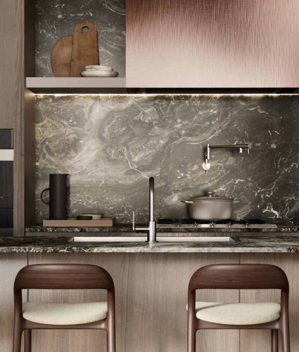 Vancouver Oakridge Ashleigh Condo - Dark color scheme