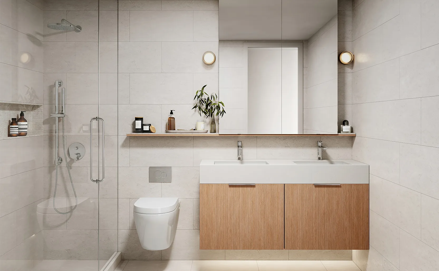 Vancouver Oakridge Ashleigh Condo - Light Scheme Bathroom