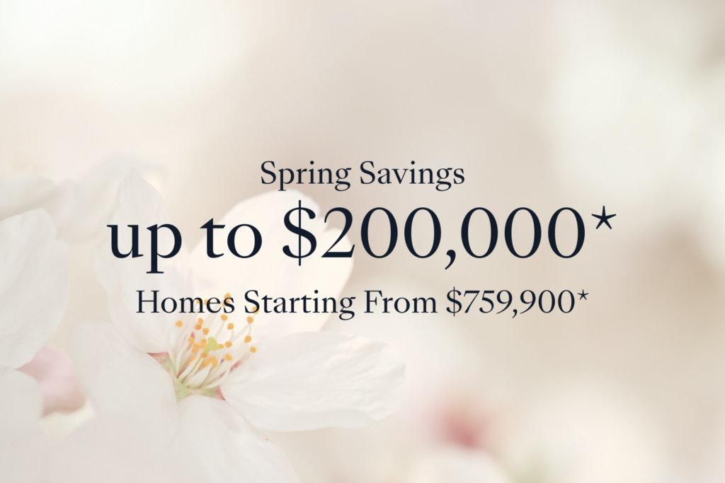 Spring Savings on a New Home